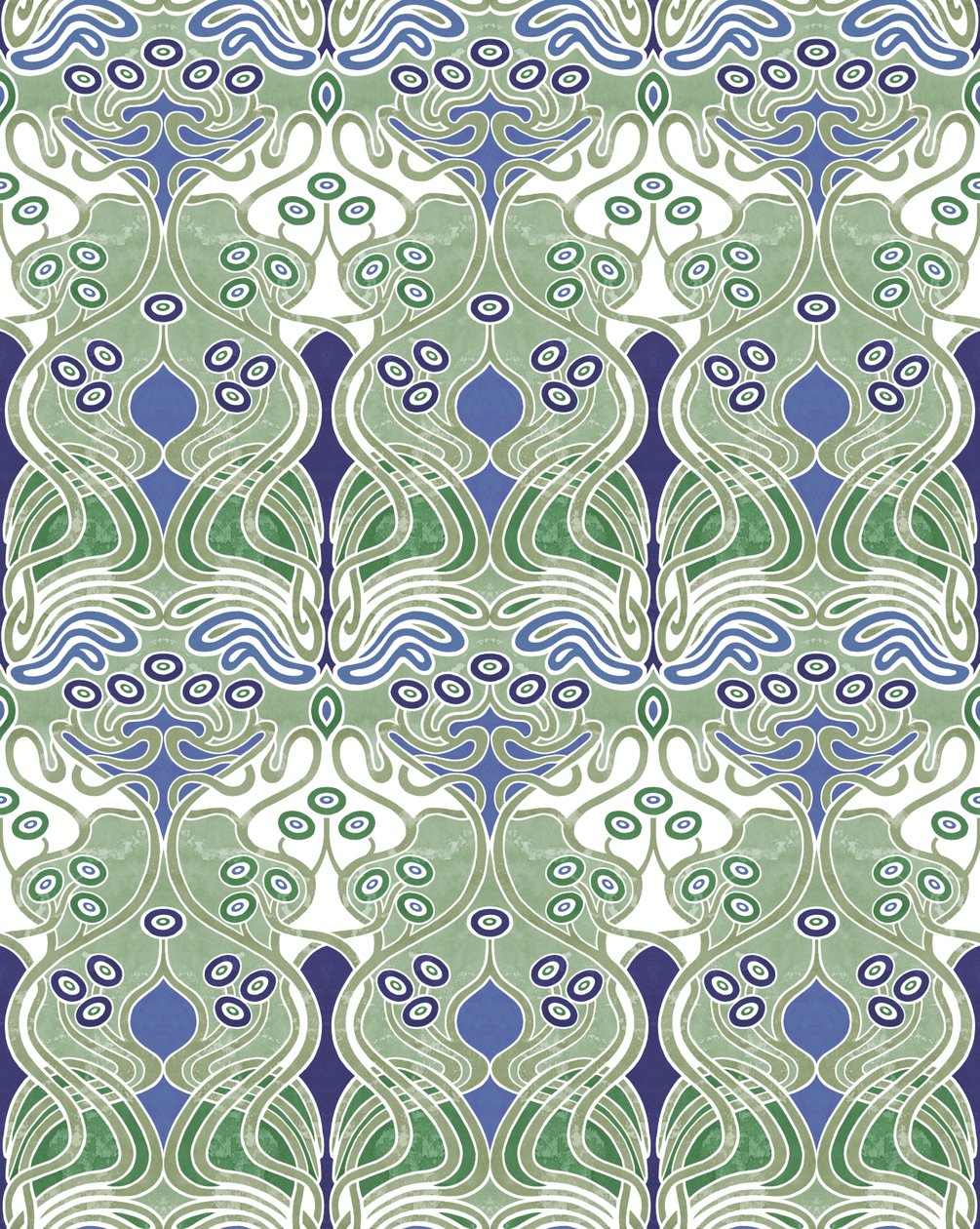 Beauclair Pale Green,2018 (mixed media digital) af David Newton