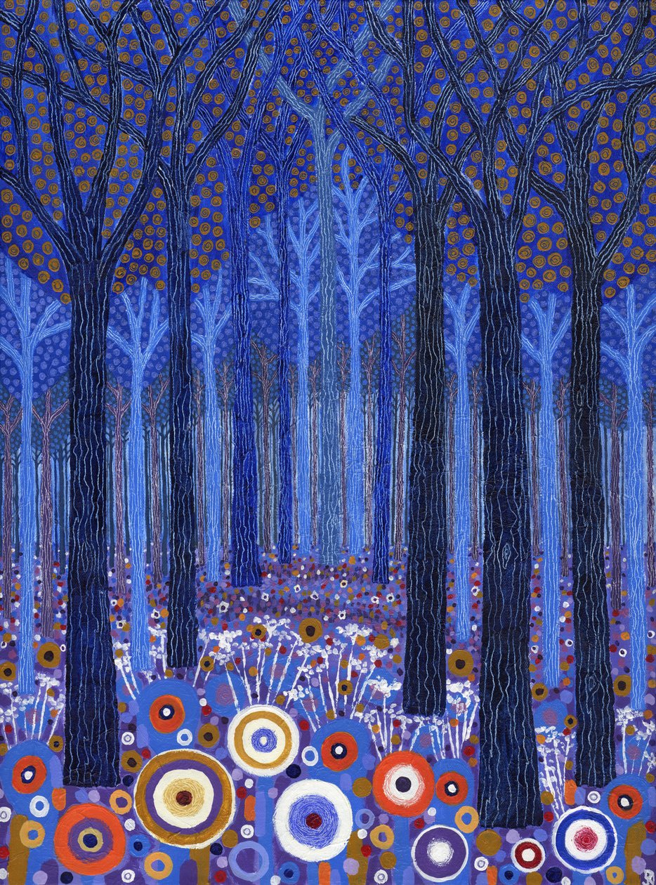 Blue Forest, 2011 (akryl på lærred) af David Newton