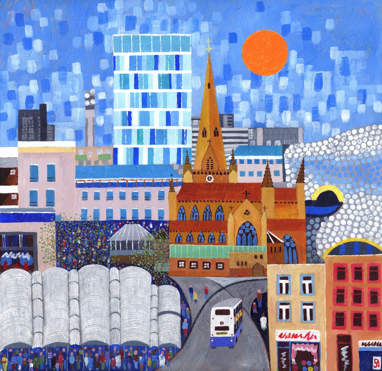 Bullring Sun, 2012 (akryl på lærred) af David Newton