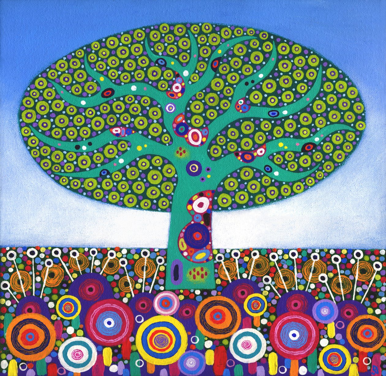 Lime Tree Too, 2015 (akryl på lærred) af David Newton