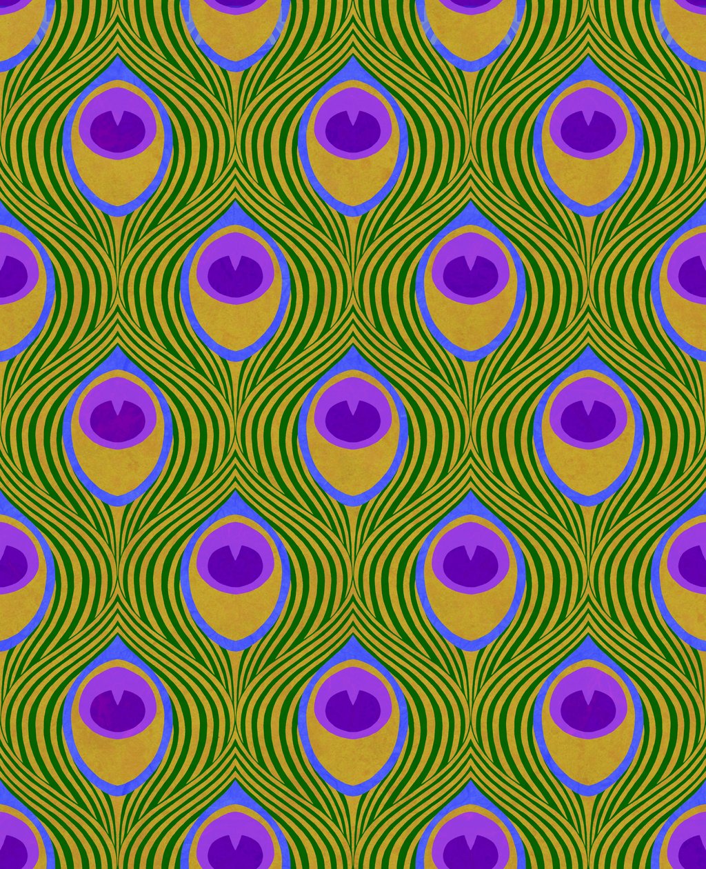 Peacock Yellow, 2019 (mixed media digital) af David Newton