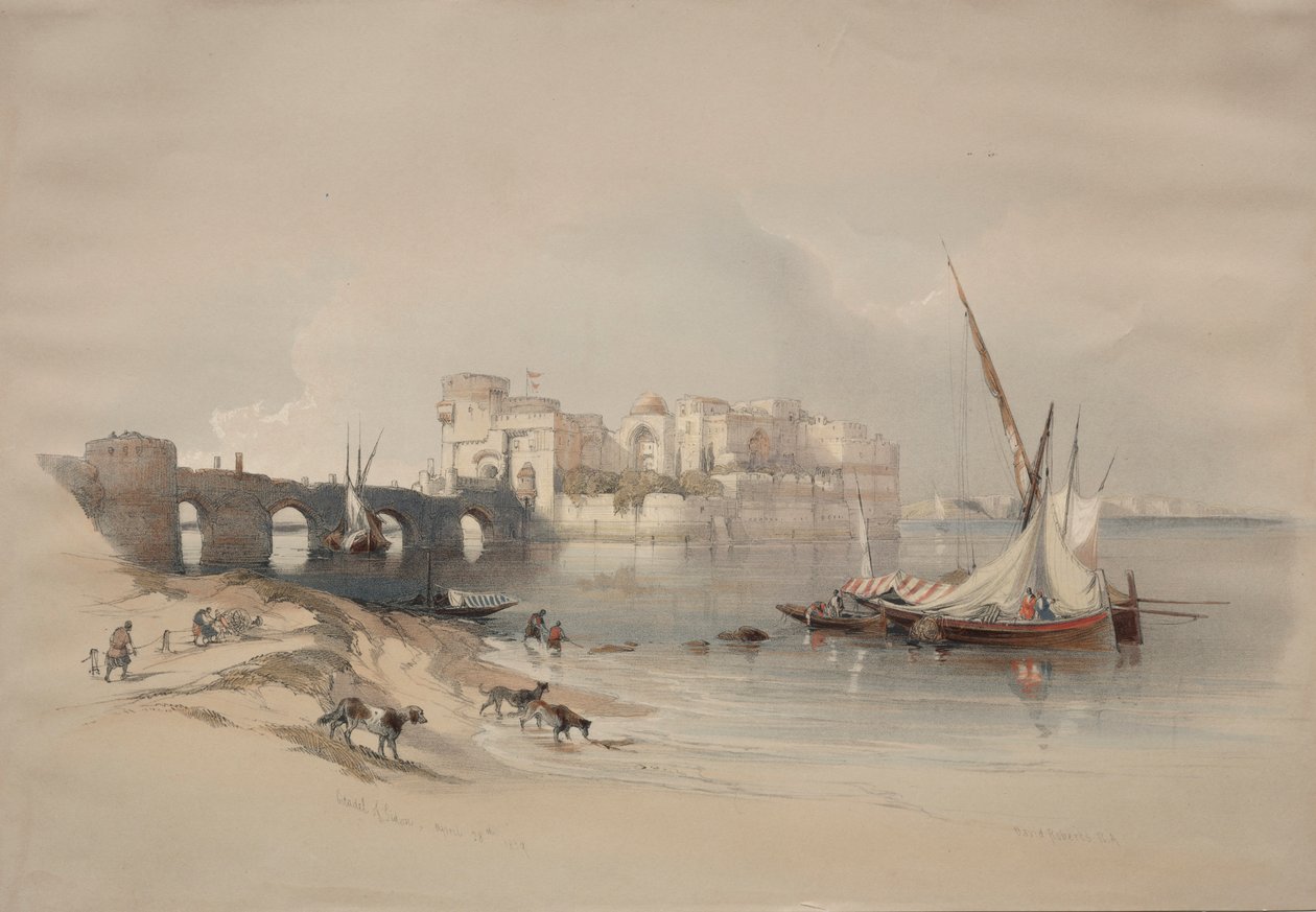Citadellet af Sidon, 1839. af David Roberts
