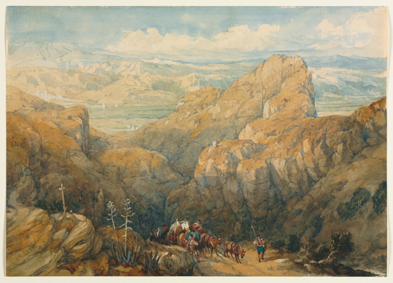 Nedstigning til Granada-sletten, 1834. af David Roberts