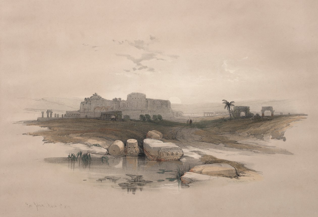 Eleutheropolis eller det moderne Beit-Jibrin, 1839. af David Roberts