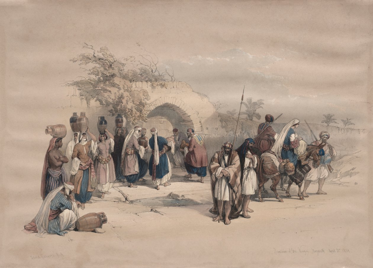 Jomfrufontænen, Nazareth af David Roberts