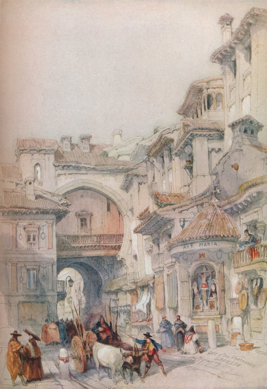 Porten til Vivarrambla, Granada, 1830
