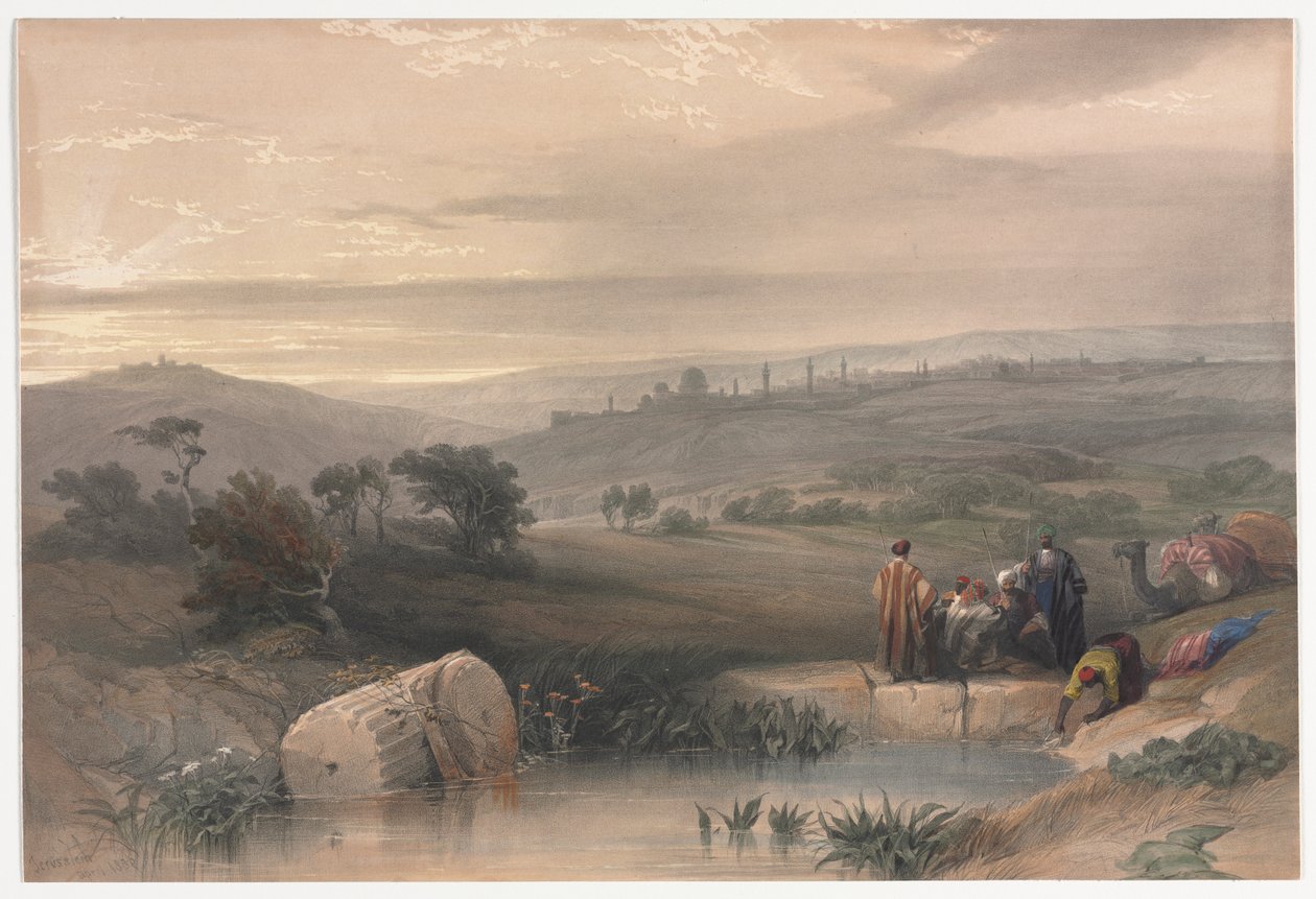 Jerusalem fra nord, 1839. af David Roberts