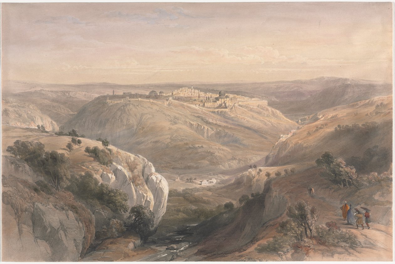 Jerusalem fra syd af David Roberts
