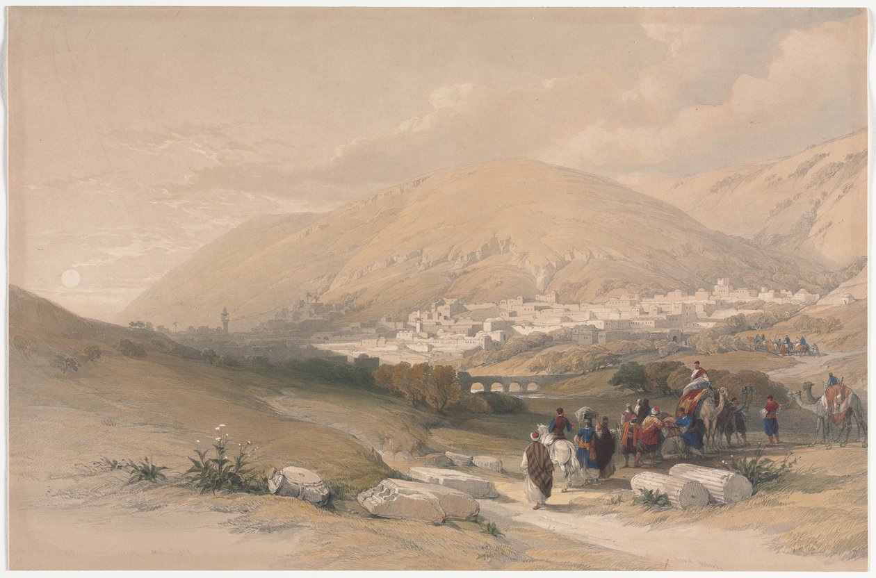 Nablus gamle Sikem af David Roberts