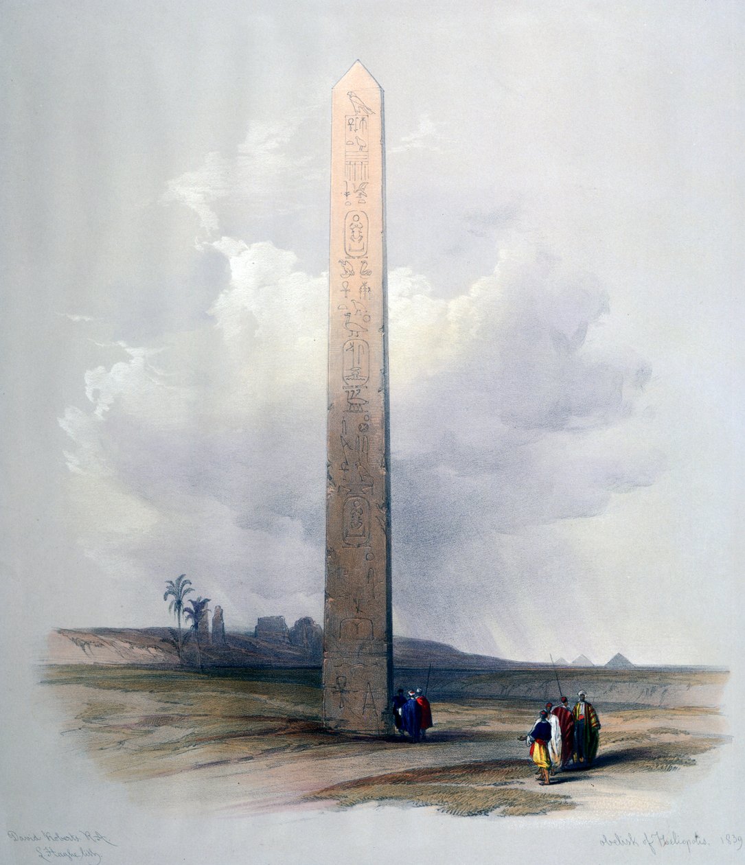 Obelisk af Heliopolis, 1839. af David Roberts