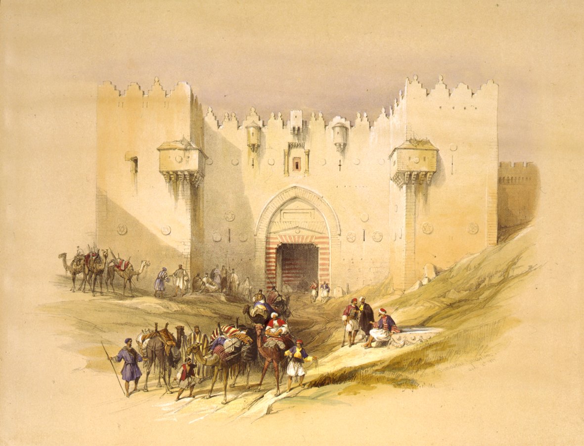 Damaskus-porten, Jerusalem af David Roberts