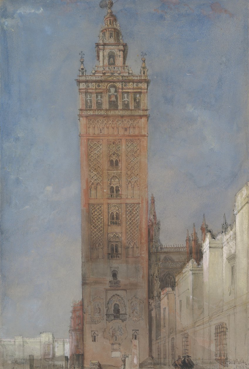 Giralda, Sevilla, 1833. af David Roberts