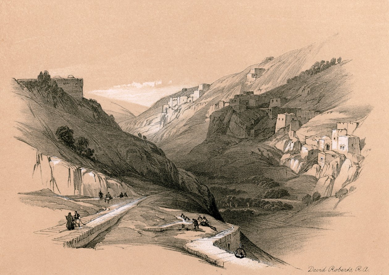 The Lower Pool of Siloam, 1855. af David Roberts