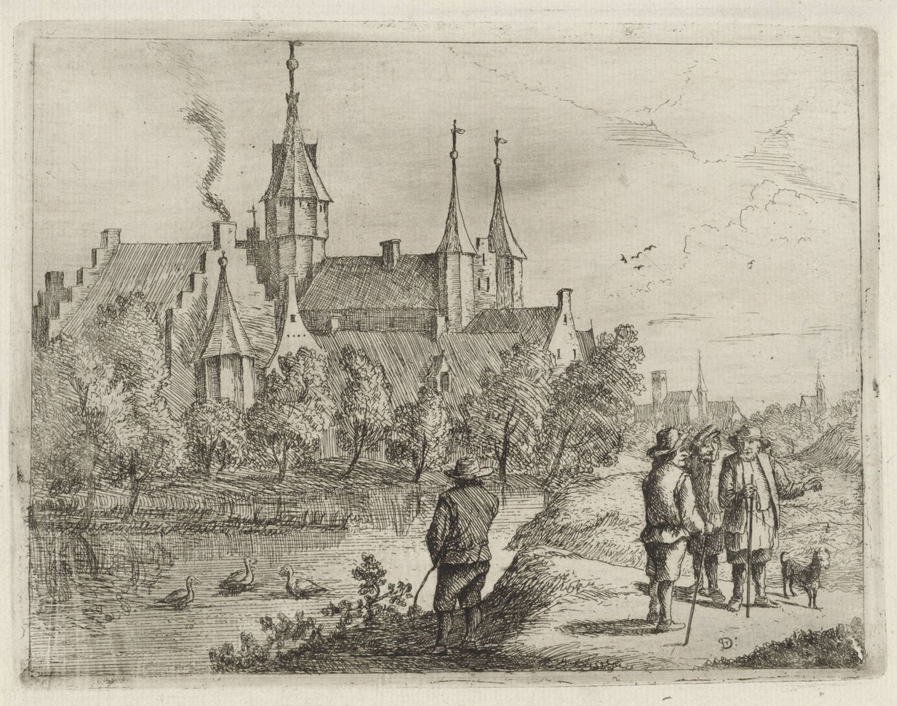 Slot ved vandet af David Teniers (II)