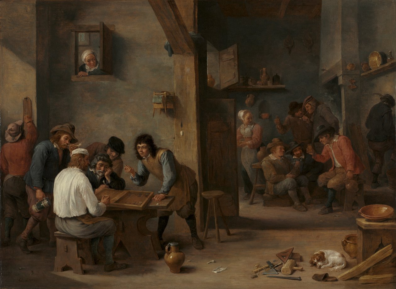 Spil backgammon af David Teniers