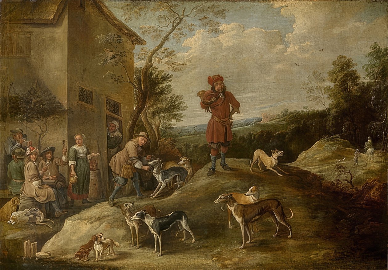 Rastende Jäger af David Teniers the Elder
