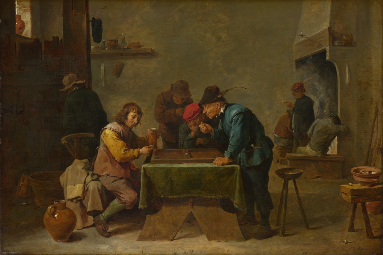 Backgammonspillere, ca. 1645 af David Teniers the Younger