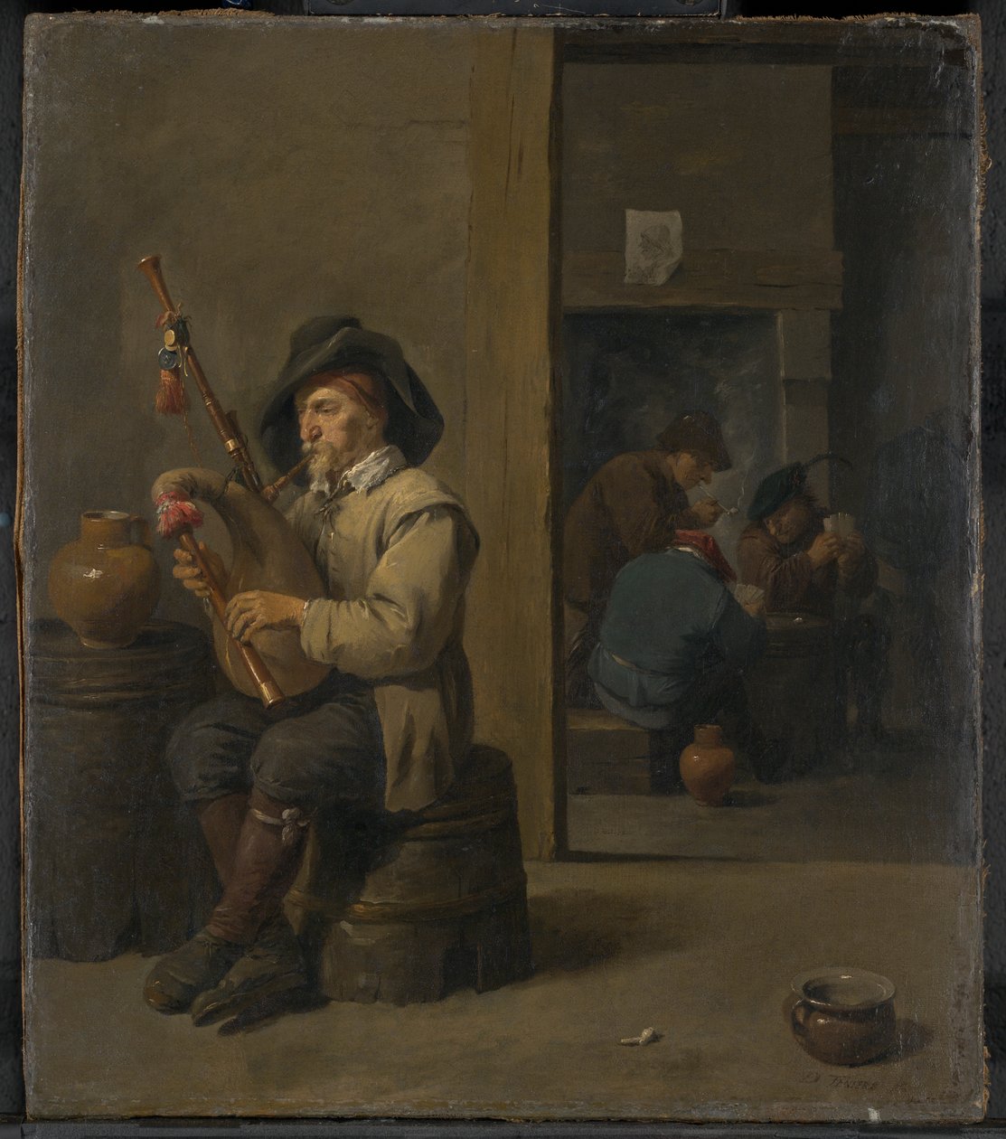 Sækkepiper på en kro af David Teniers the Younger