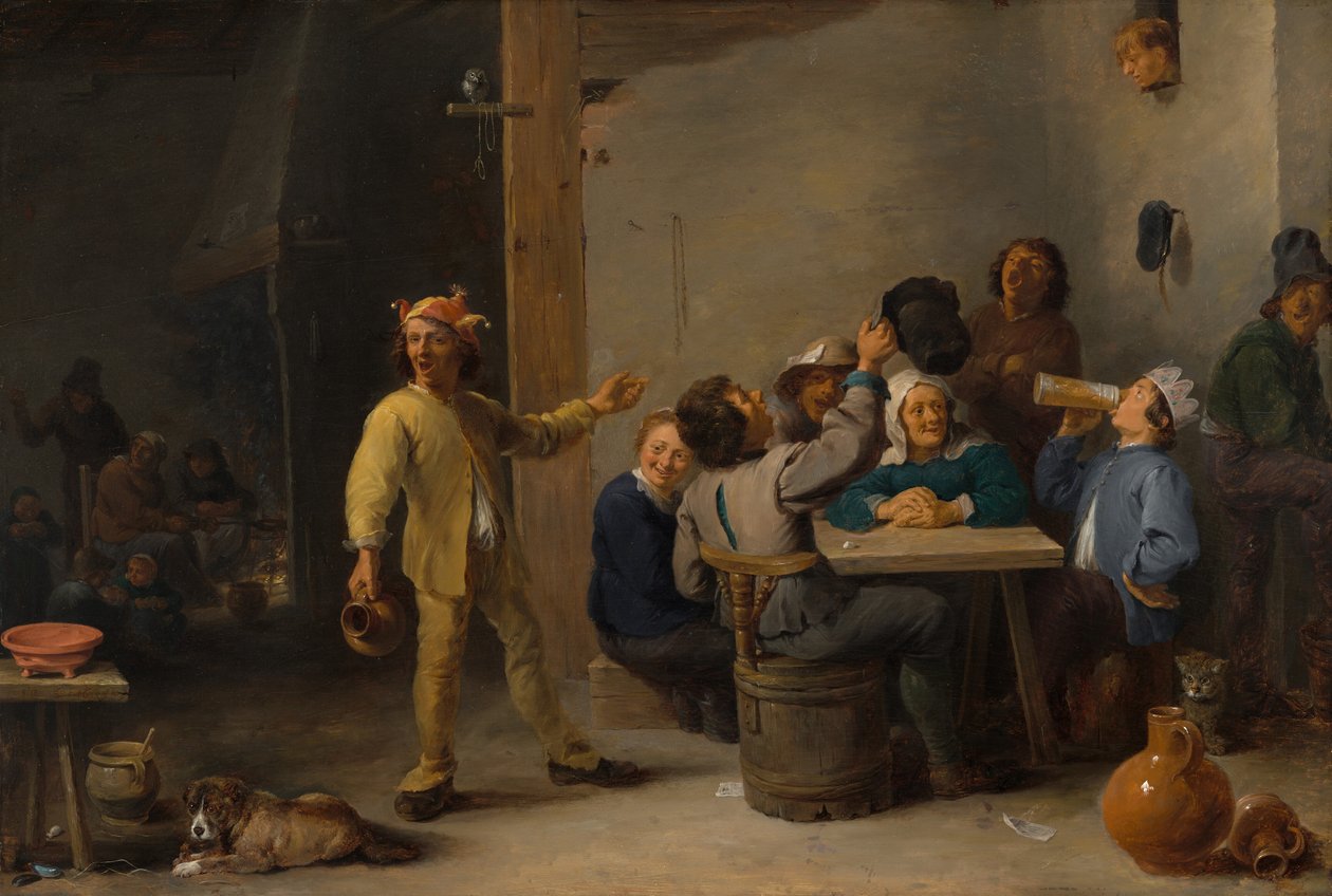 Bønder fejrer tolvte nat af David Teniers the Younger