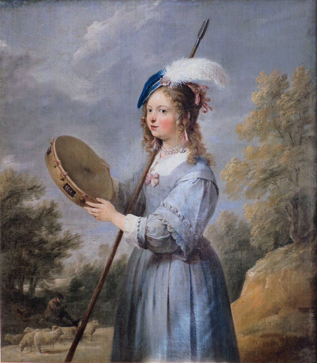 Hyrdinde af David Teniers the Younger