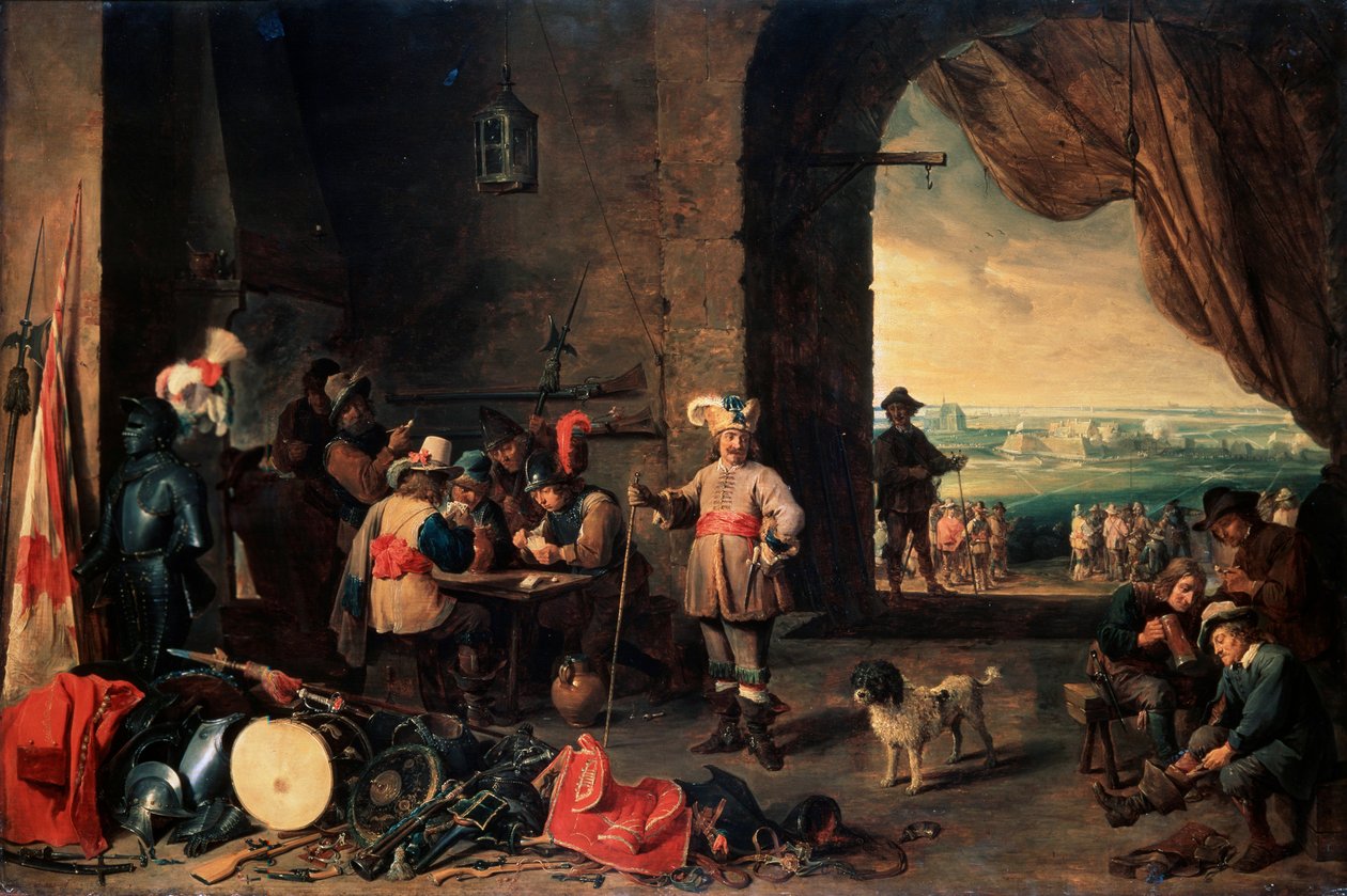 Vagtrummet, 1642 af David Teniers the Younger