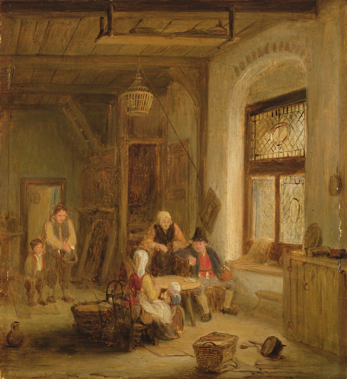 Interiør med Figurer ved et Vindue af David Wilkie