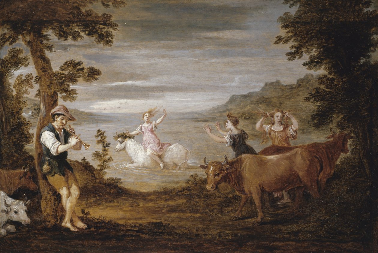 Europas voldtægt, 1654-56 af David Teniers the Younger