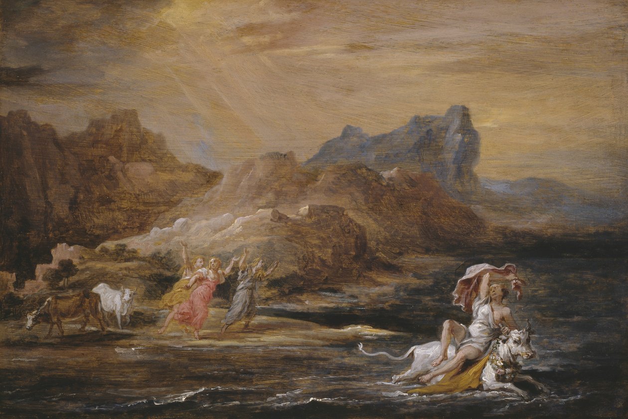Europas voldtægt, 1654-56 af David Teniers the Younger