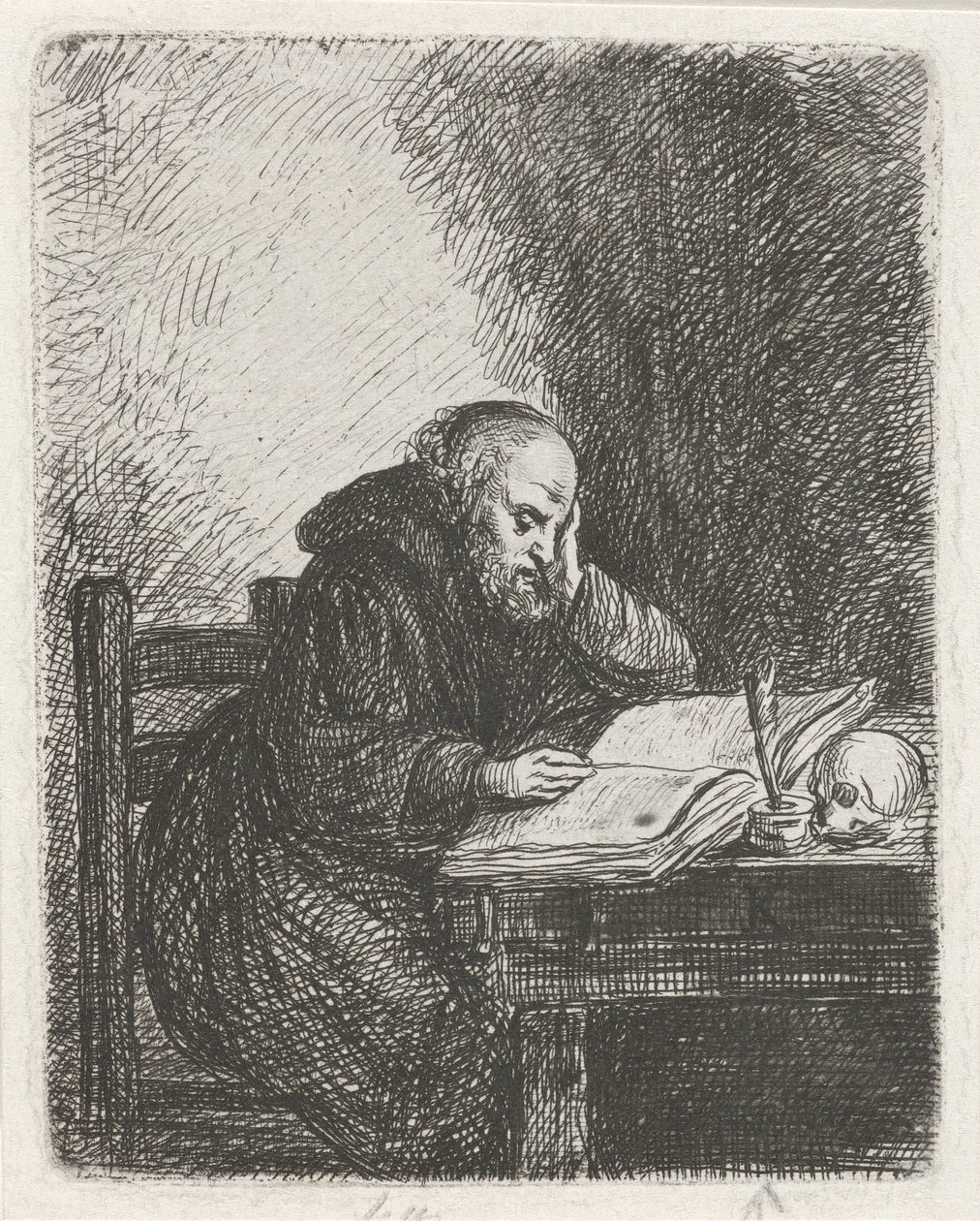 læsende munk af David van der Kellen