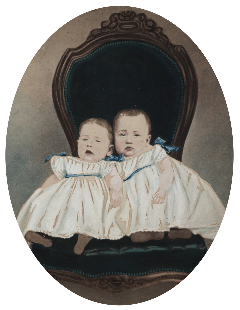 Tvillingbørn, ca. 1870. af Davis Brothers