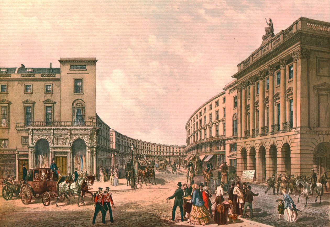The Quadrant, Regent Street, c1852. af Day and Son