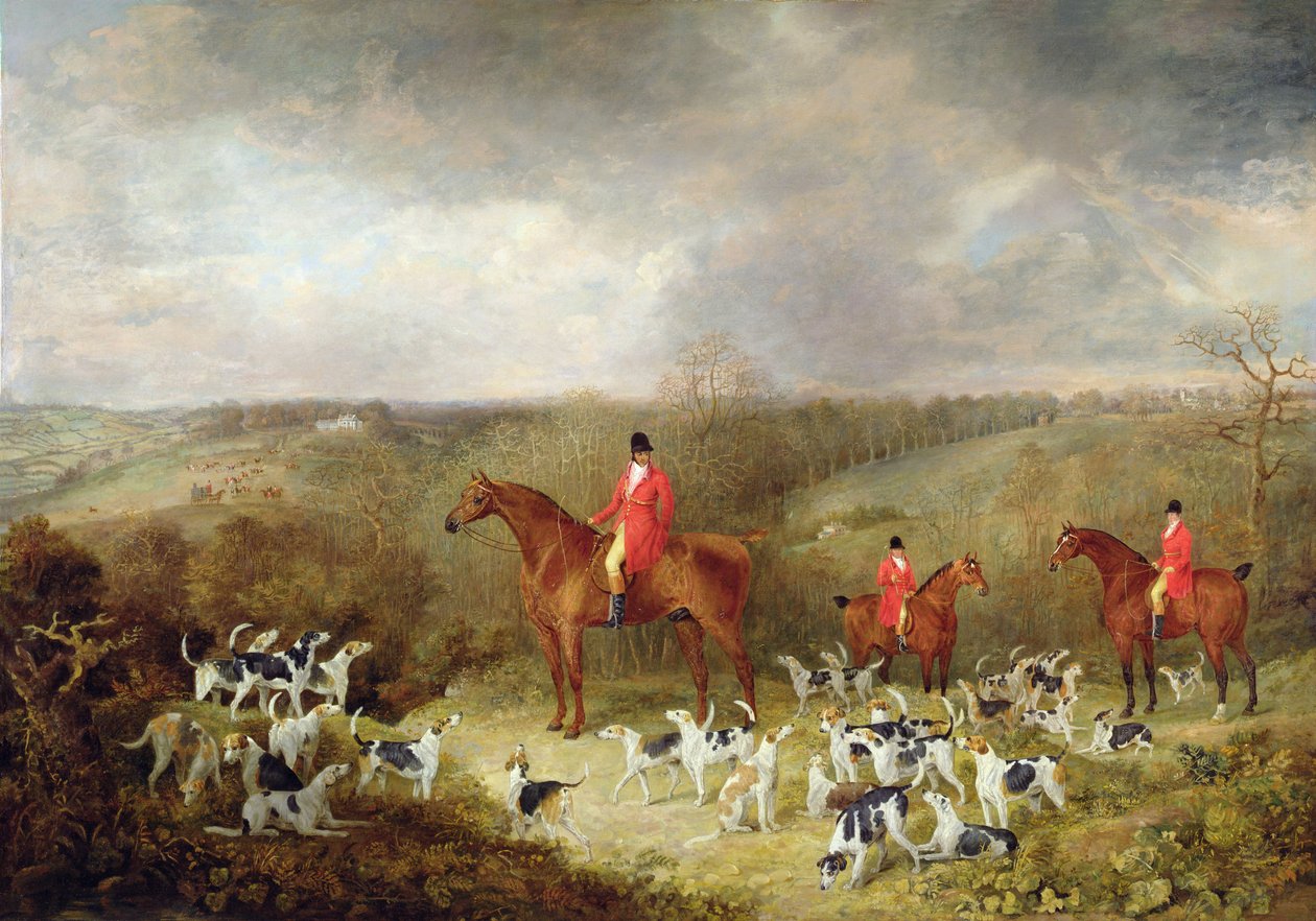 Lord Glamis og hans Hjortehunde, 1823 af Dean Wolstenholme