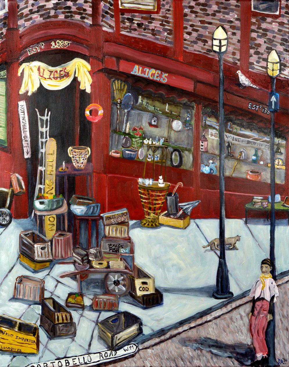 Portobello Road, 2020 (akryl/medium) af Deborah Eve Alastra