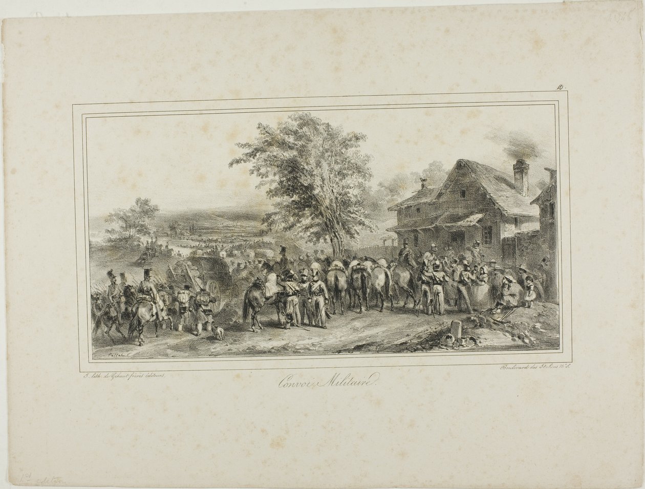 Militær konvoj af Denis Auguste Marie Raffet