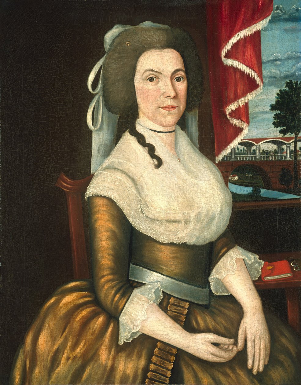 Fru Elizabeth Noyes Denison, ca. 1790 af Denison Limner