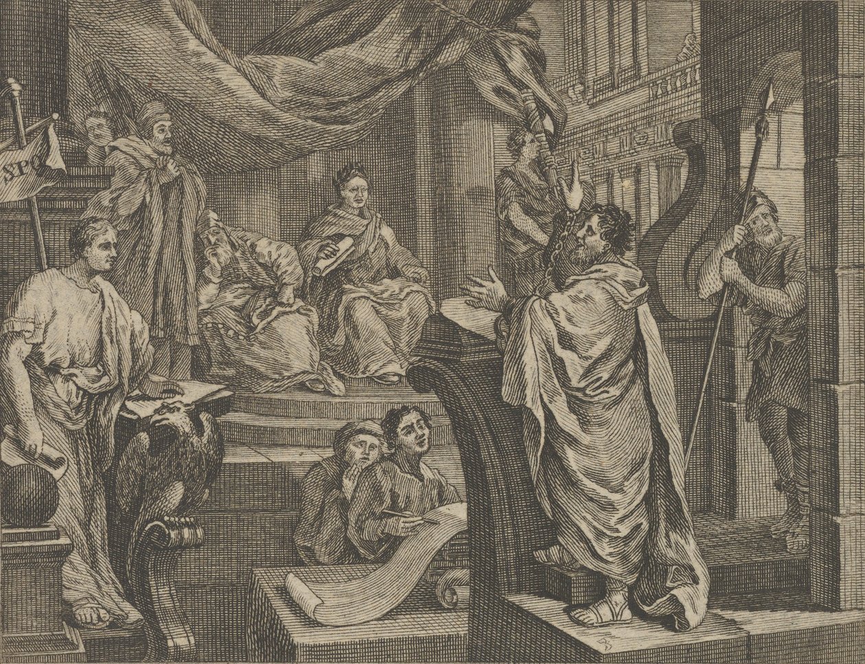 Sullivans Paul Before Felix, ca. 1800. af Dent