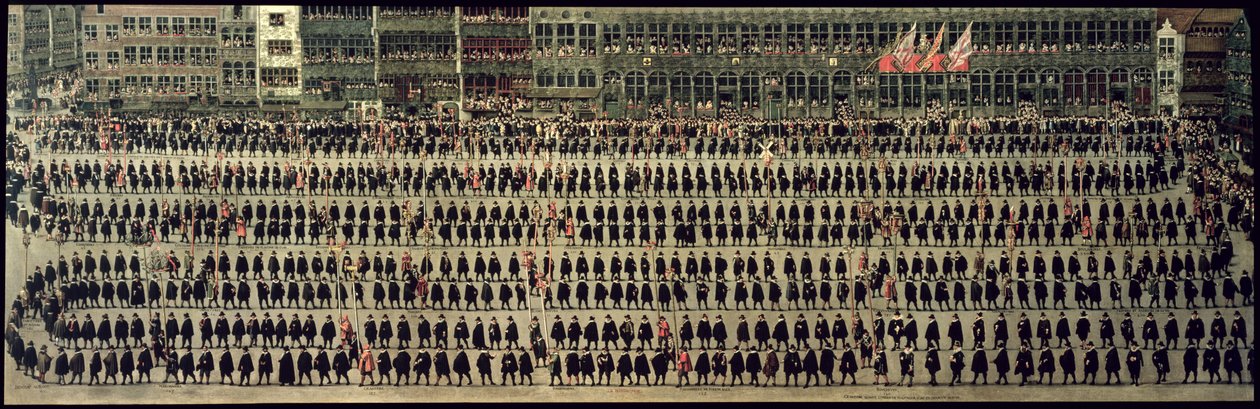 Ommeganck i Bruxelles i 1615: The Procession of the Guilds, 1616 (se også 187568, 187569) af Denys van Alsloot