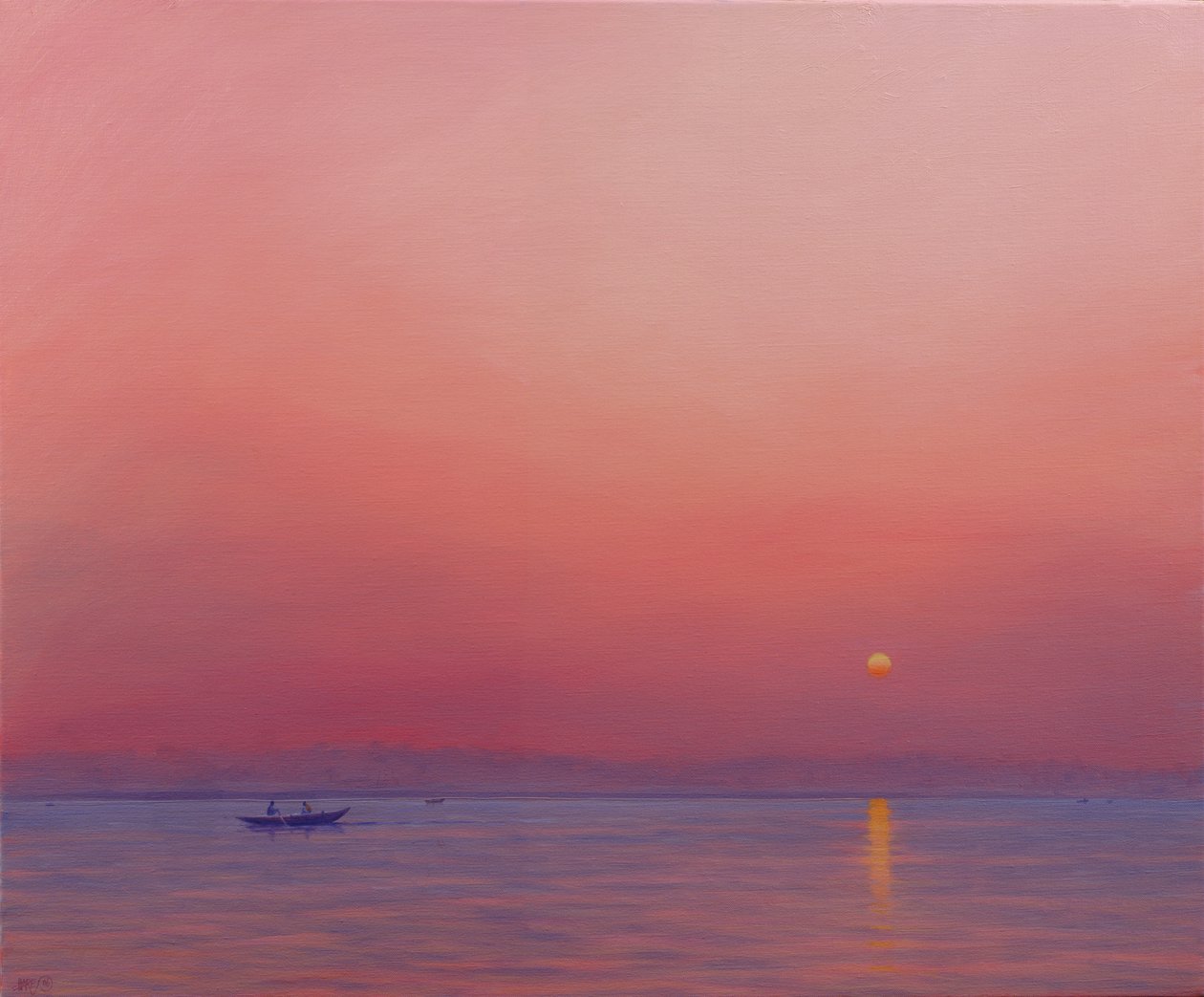 Pink Dawn på Ganges af Derek Hare