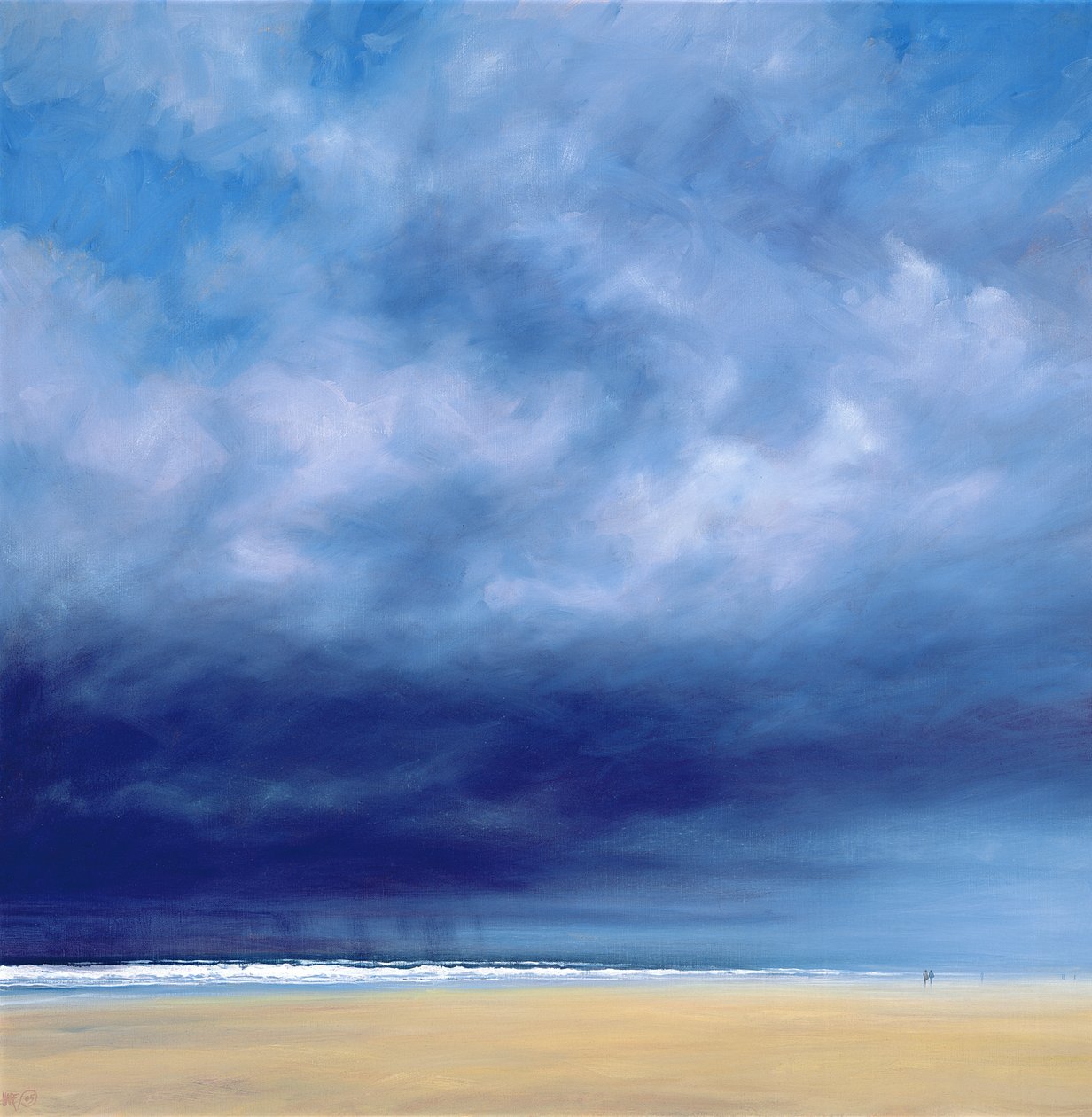 Regnvejr ud for Holkham Beach af Derek Hare