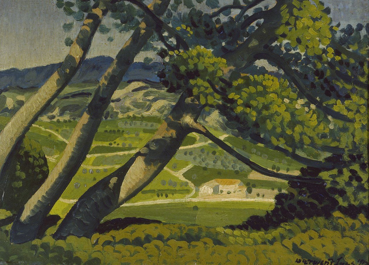 Træer, Provence, 1912 af Derwent Lees