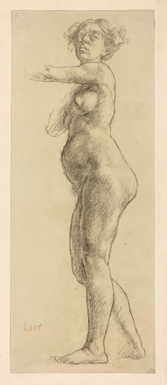 Et studie af en kvindelig figur af Derwent Lees
