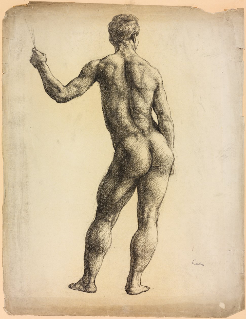 Et studie af en mandlig figur af Derwent Lees