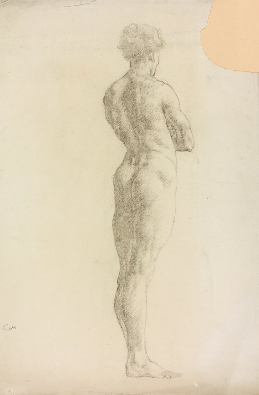 Et studie af en mandlig figur af Derwent Lees