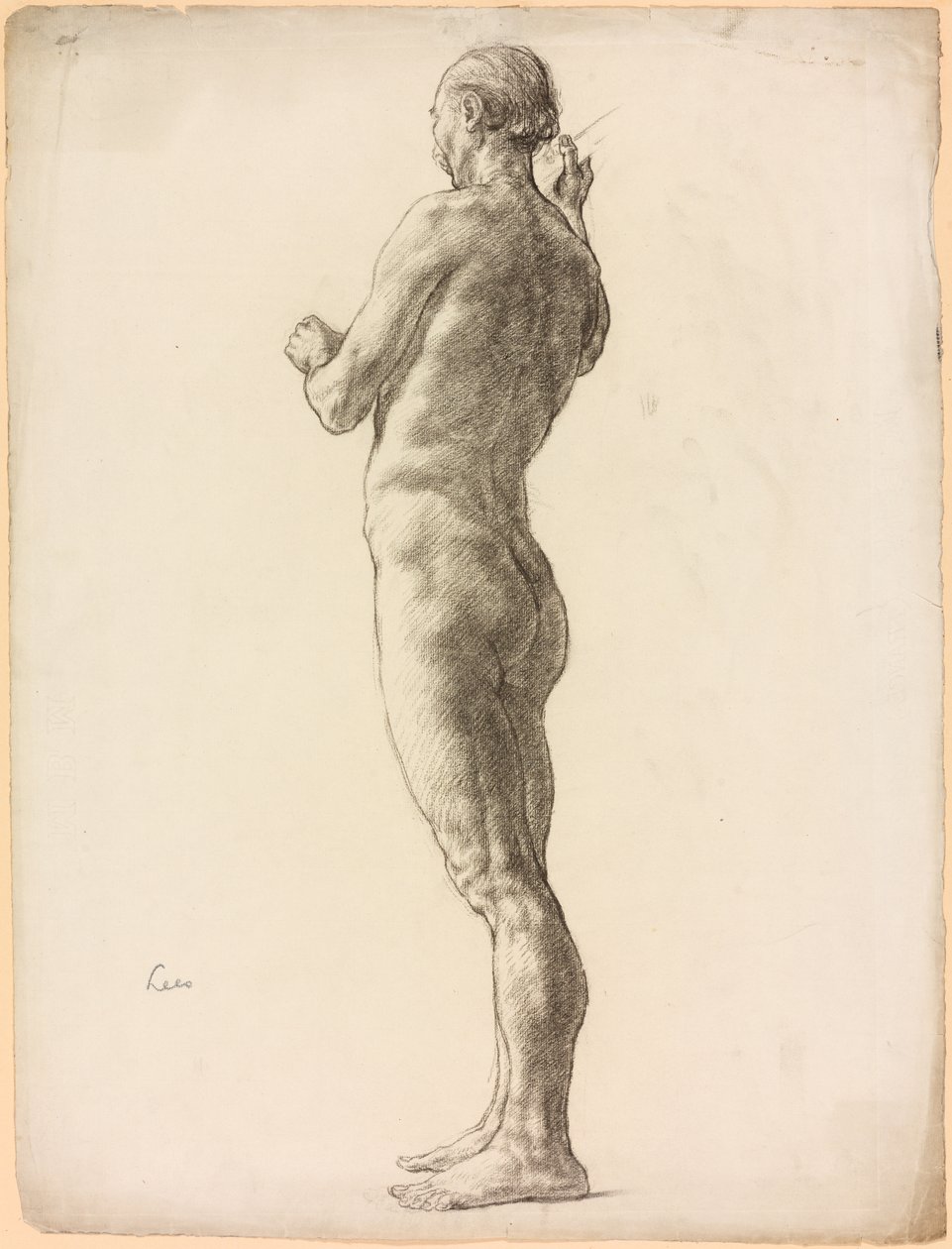 Et studie af en mandlig figur af Derwent Lees