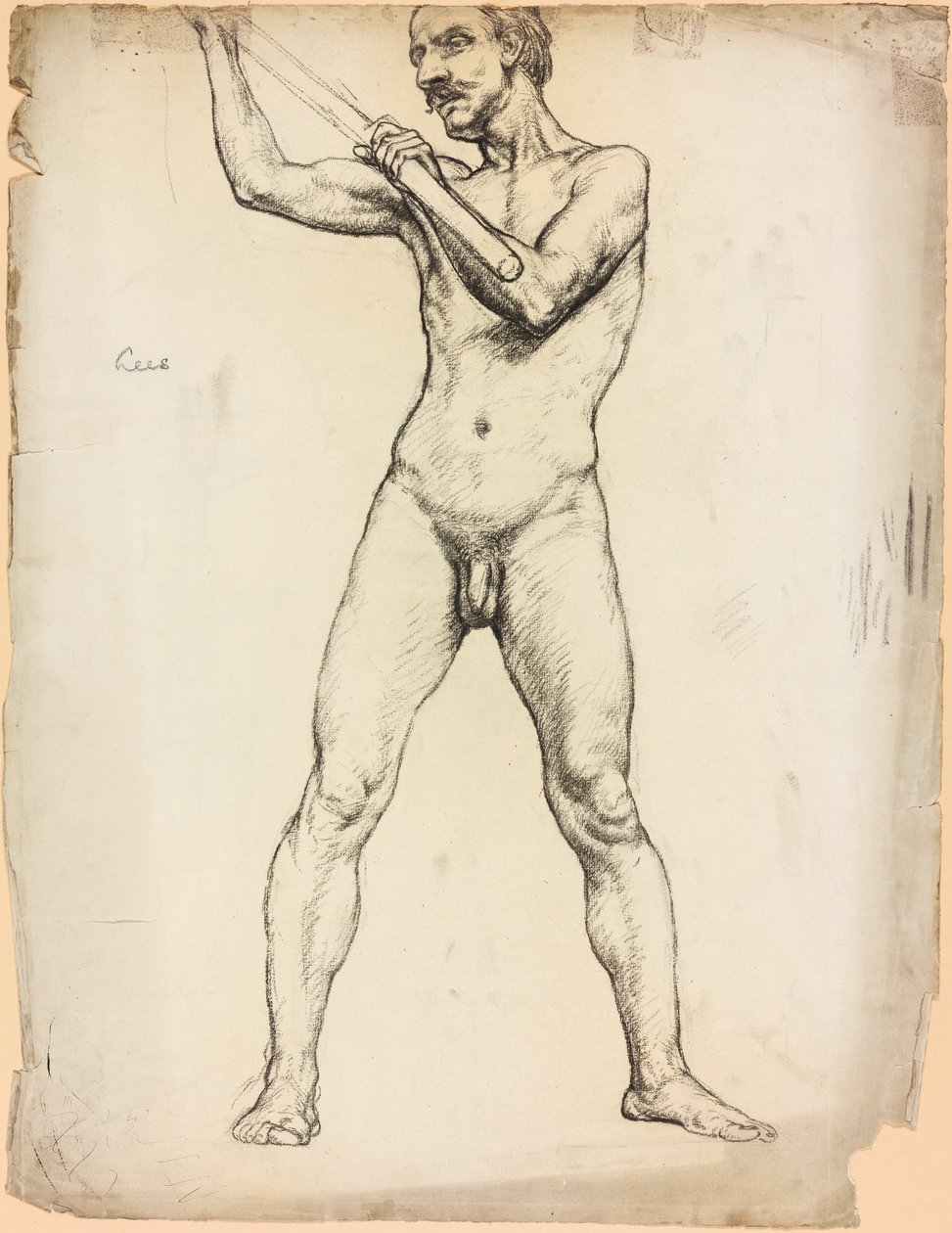 Et studie af en mandlig figur af Derwent Lees