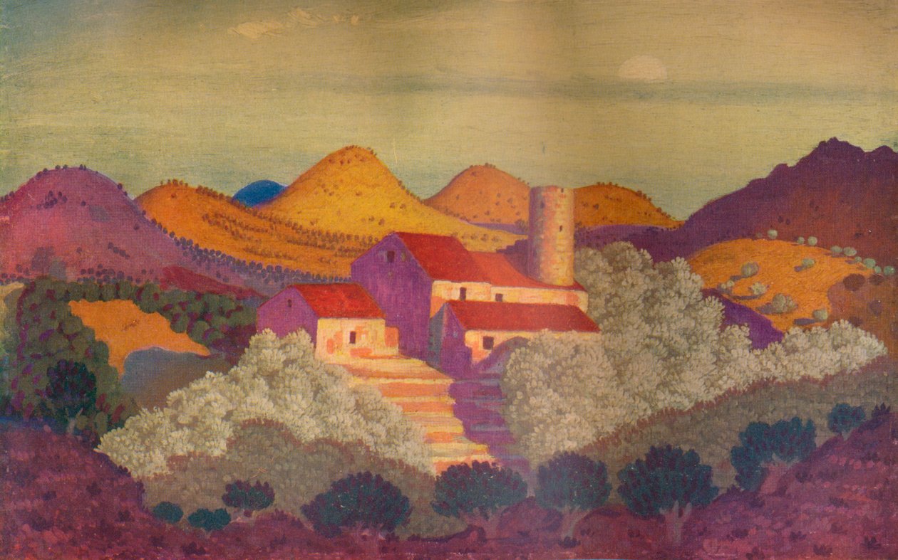 Solnedgang nær Collioure, c20. århundrede af Derwent Lees