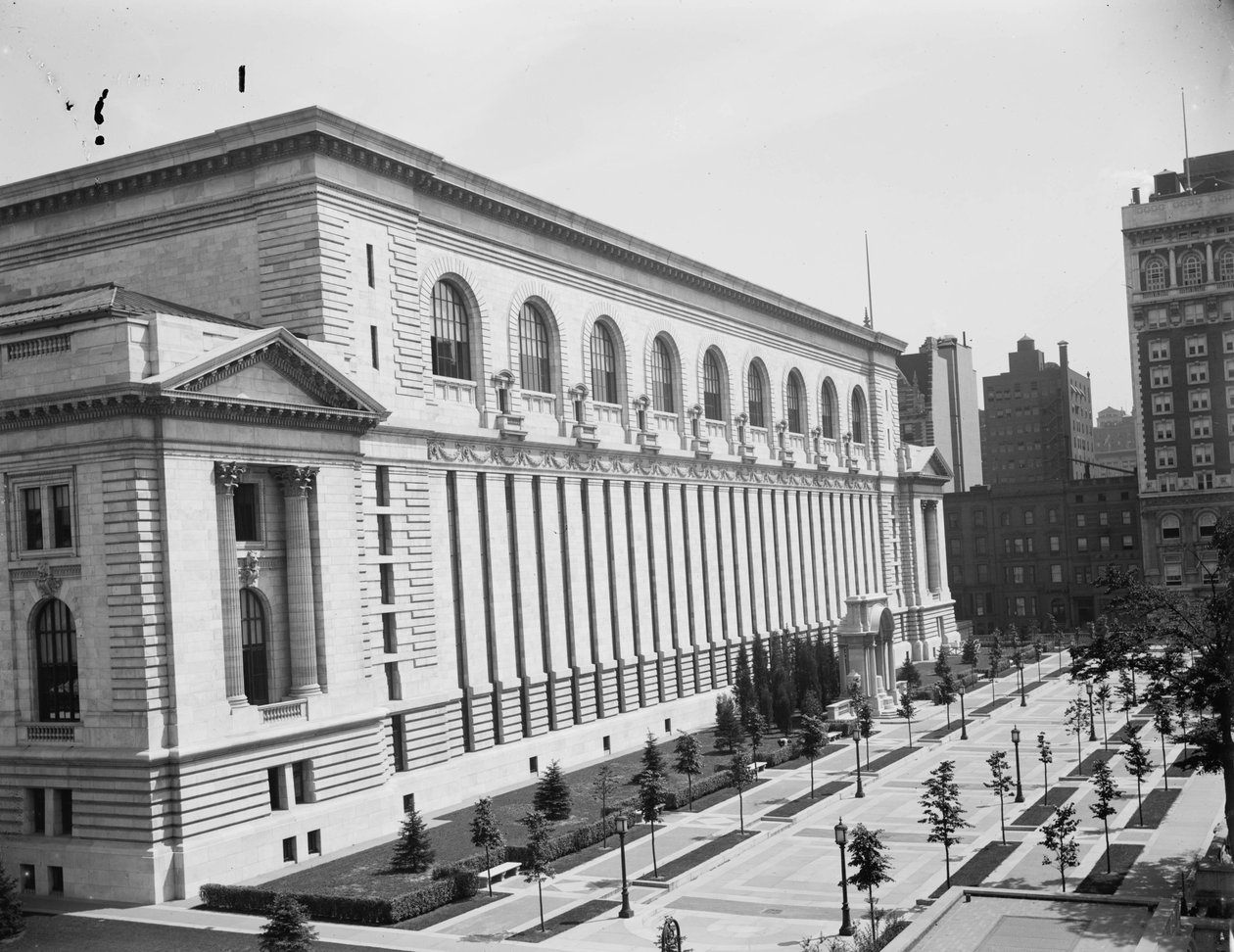 New York Public Library, ca. 1910 af Detroit Publishing Co.