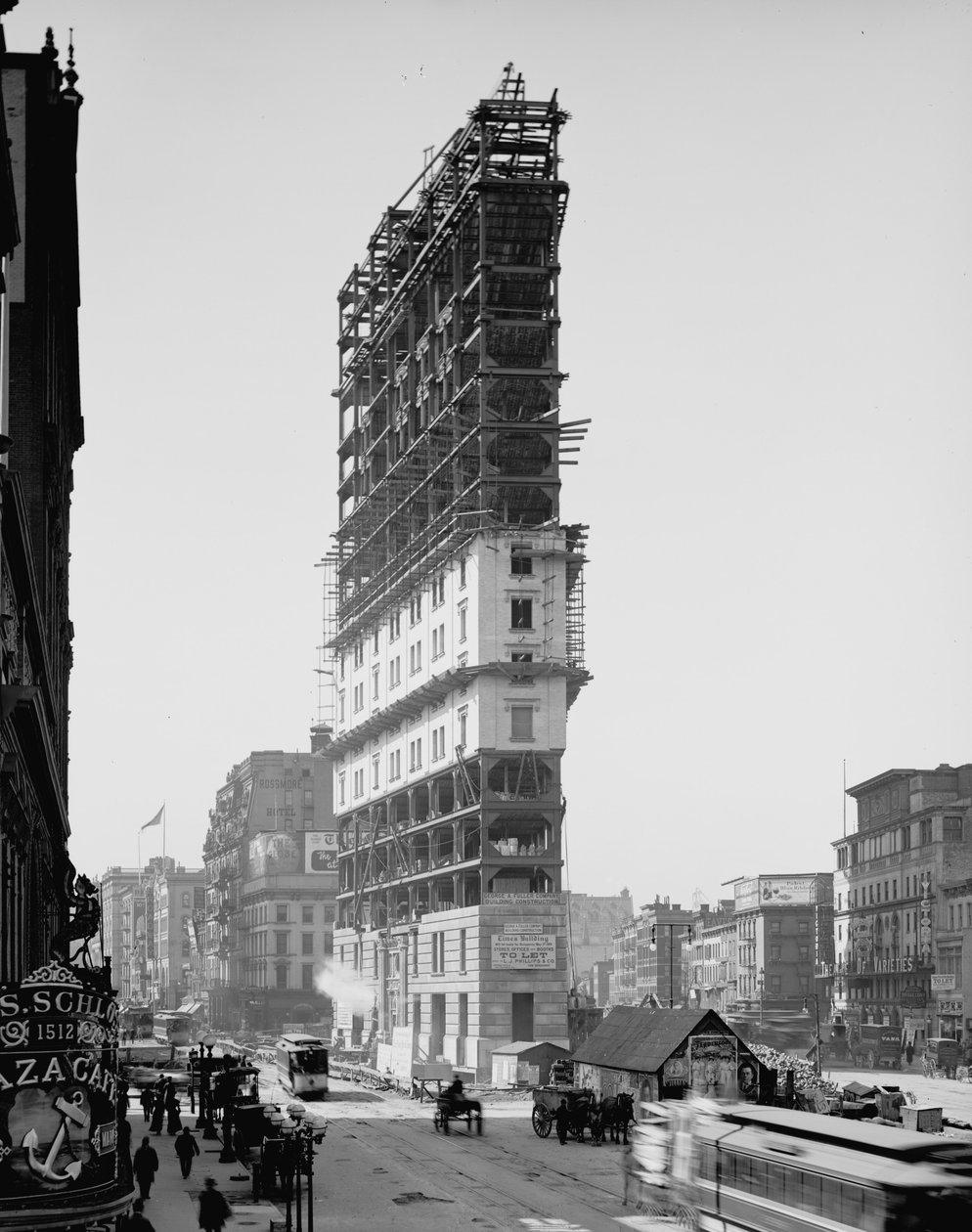 Times Building under opførelse, New York, N.Y., ca. 1903 af Detroit Publishing Co.