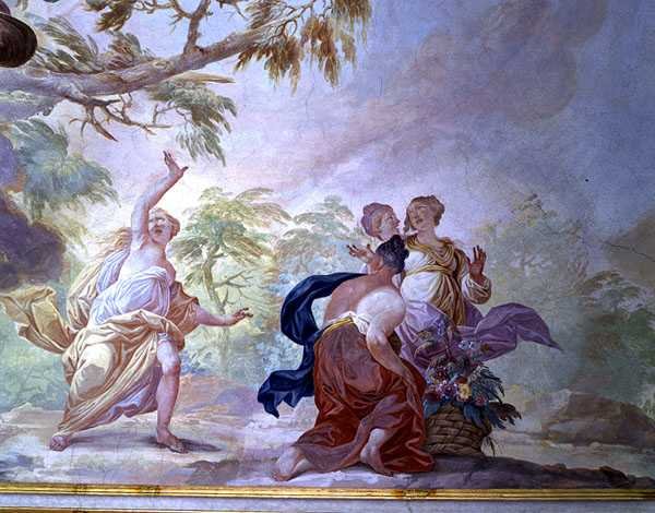 Mytologisk scene (fresko) af Diacinto (attr.) Fabbroni