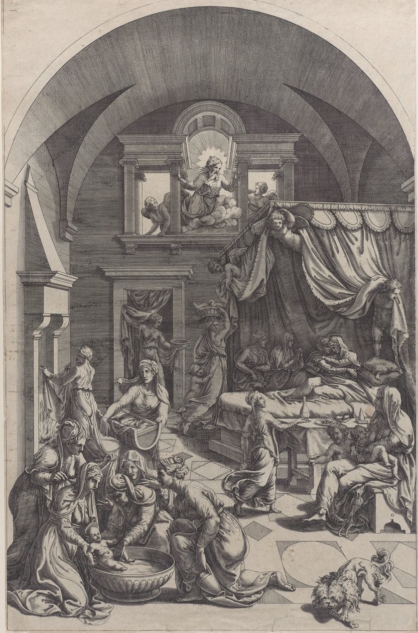 Johannes Døberens fødsel, 1555-88. af Diana Mantuana
